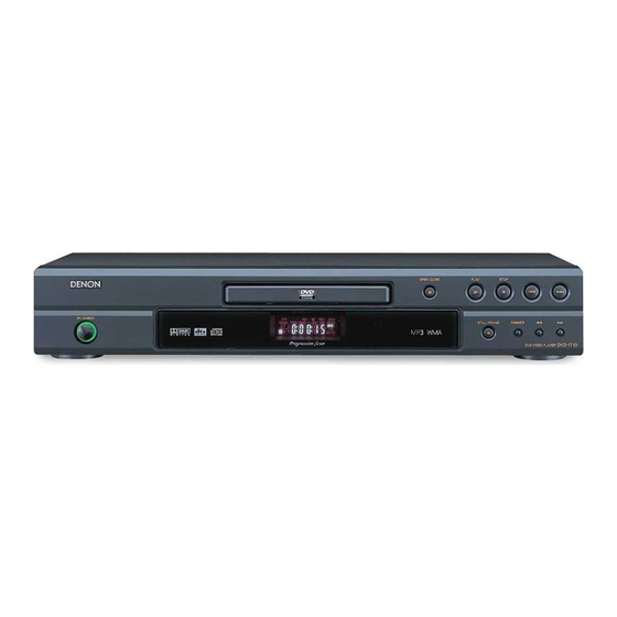 Denon DVD-1710 Operating Instructions Manual