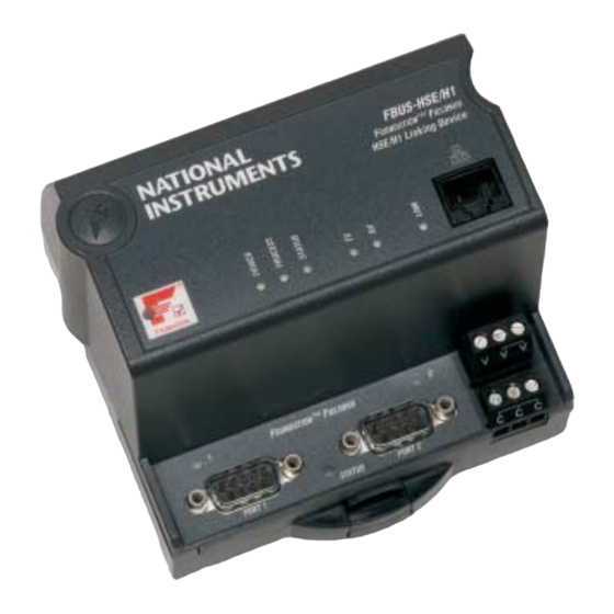 National Instruments Fieldbus User Manual