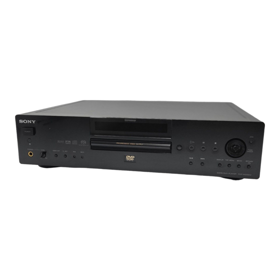 Sony DVP-NS900V Operating Instructions Manual