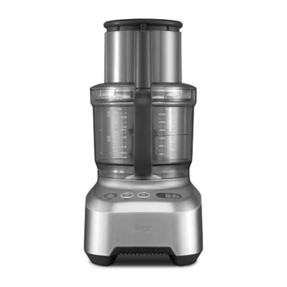Sage the Kitchen Wizz Pro Quick Manual