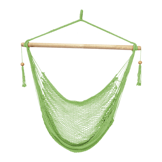 Bliss Hammocks ROPE HAMMOCK CHAIR Manual