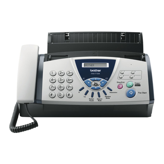 Brother BRUGSANVISNING FAX-T106 User Manual
