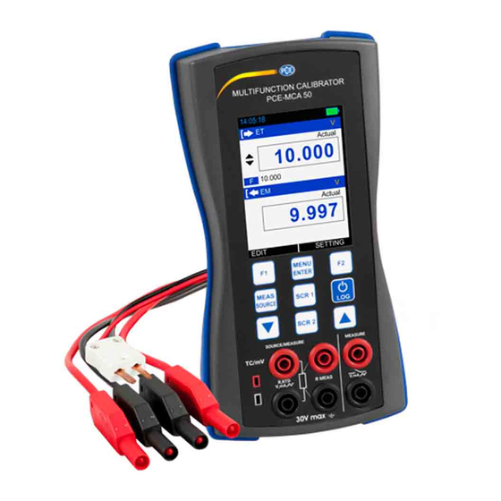 PCE Instruments PCE-MCA 50 User Manual