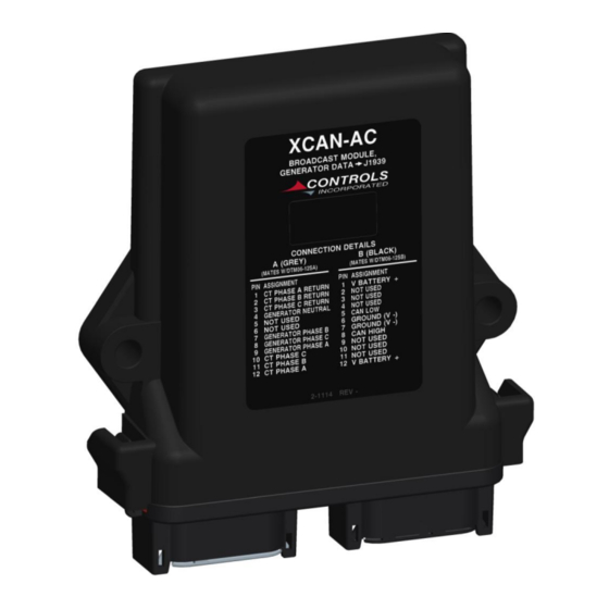 Controls XCAN-AC Product Manual