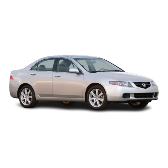Acura 2004 TSX Owner's Manual
