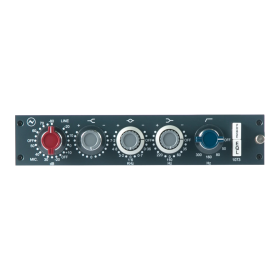 Neve 1073 User Manual