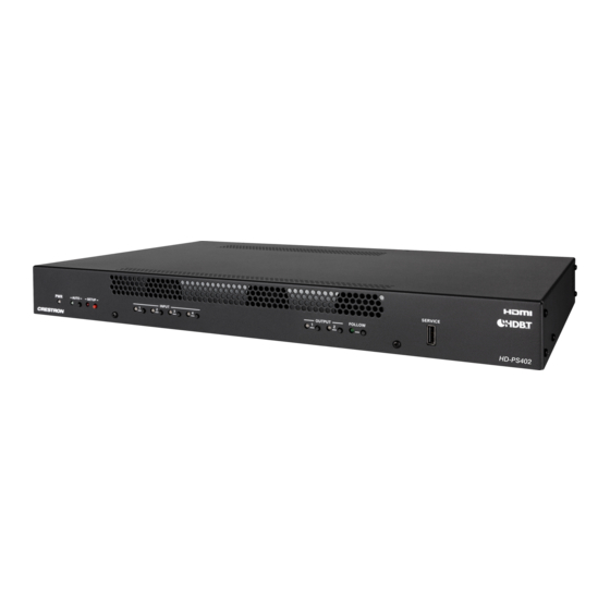Crestron HD-PS401 Quick Start Manual