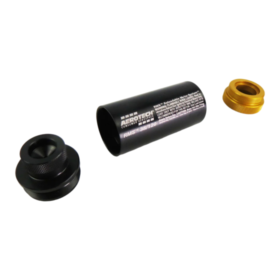 Aerotech RMS-PLUS HIGH-POWER Reloadable Motor System RMS-38/120 Assembly & Operation Instructions