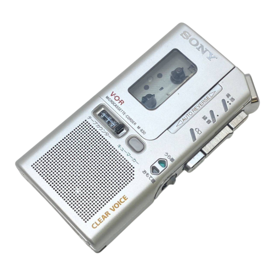 Sony M-830V Operating Instructions