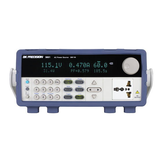 BK Precision 9801 User Manual