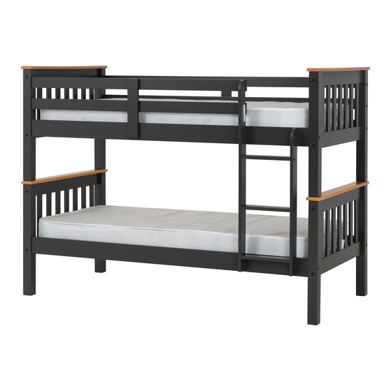 Seconique OAK EFFECT NEPTUNE 3' BUNK BED Assembly Instructions Manual