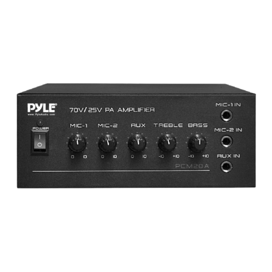 Pyle PCM20A User Manual