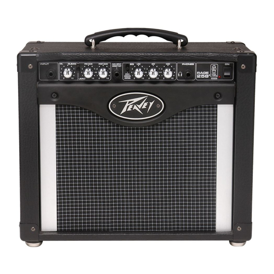 Peavey Rage 258 Transtube Series Operating Manual