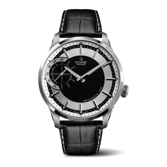 DONE WATCHES MECHANICA ME1A Instructions And Warranty