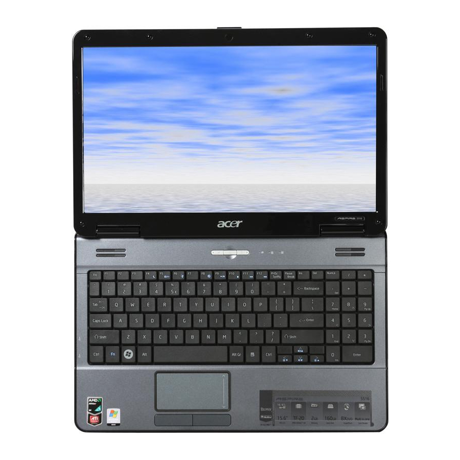 Acer Aspire 5516 Series Laptop AMD Athlon Manuals