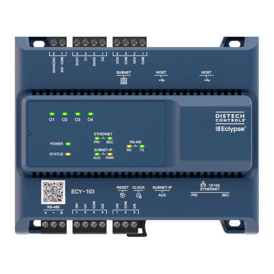 Distech Mstp Router DISTECH CONTROLS ECLYPSE 103 INSTALLATION MANUAL Pdf Download | ManualsLib