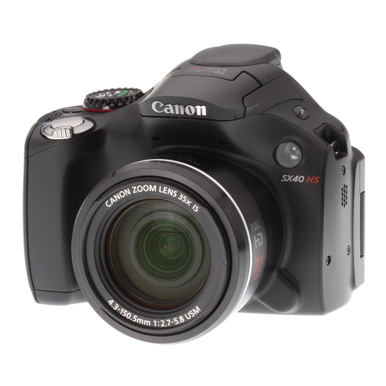 CANON POWERSHOT SX40HS USER MANUAL Pdf Download ManualsLib