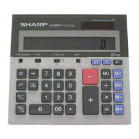 Sharp Compet CS-2130 Operation Manual