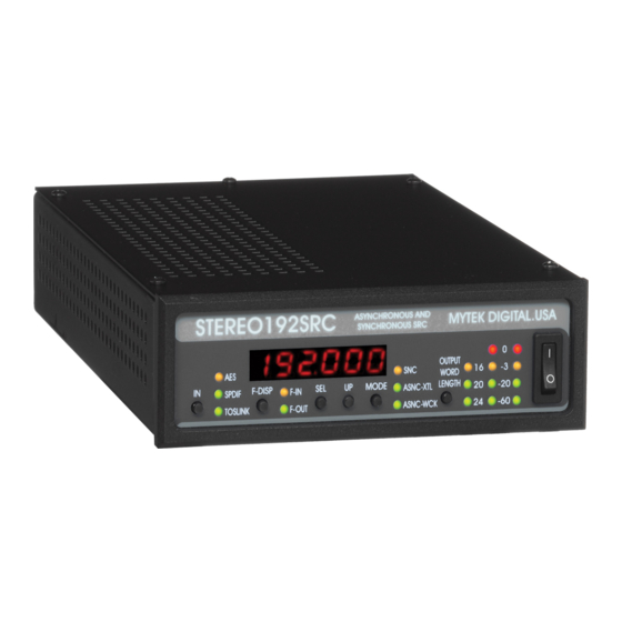MyTek Stereo 192SRC User Manual