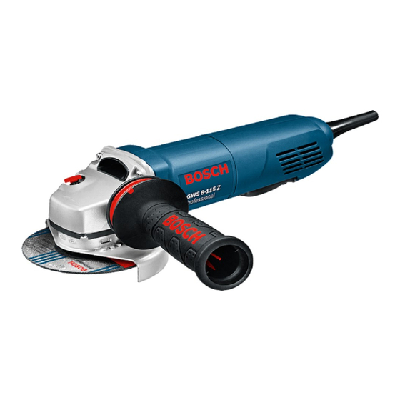 User Manuals: Bosch GWS Professional 8-115 Grinder