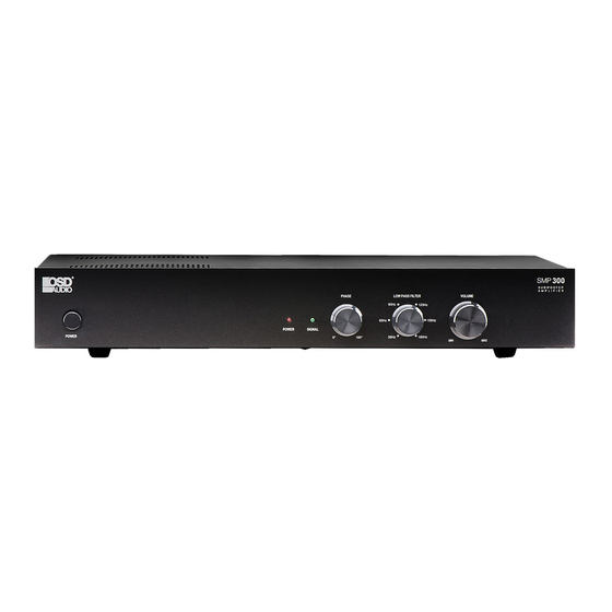 OSD Audio SMP 300 Owner's Manual