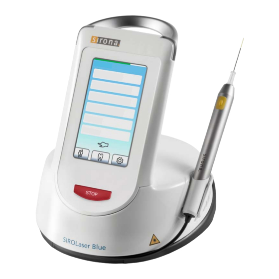 Sirona sirolaser blue Operating	 Instruction