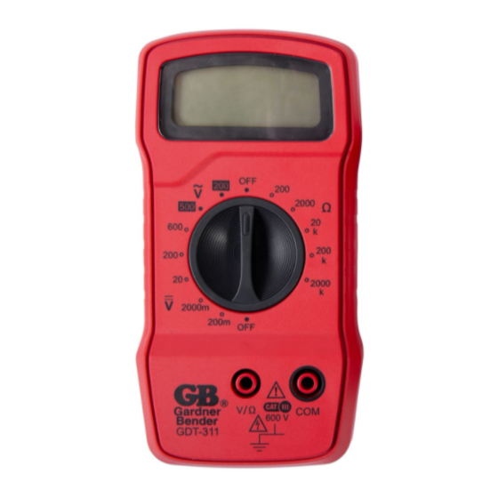 GB GDT-311 Operating Instructions