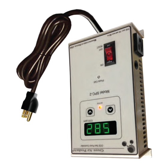 Green Air Products SPC-2 Quick Start Instructions