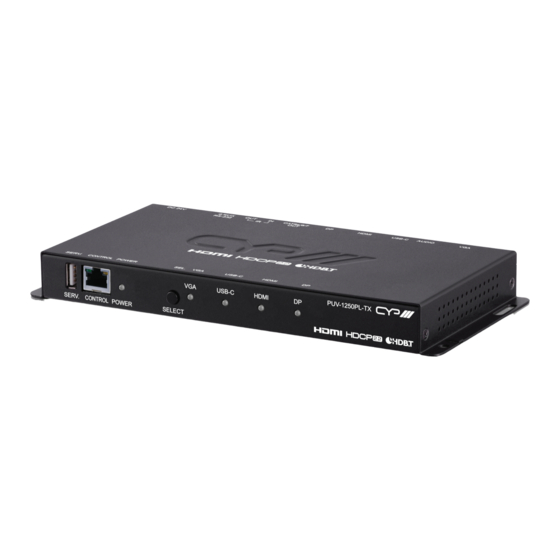 CYP PUV-1250PL-TX Operation Manual