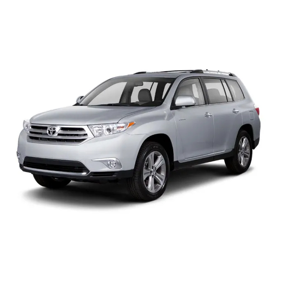 Toyota Highlander 2011 Quick Reference Manual