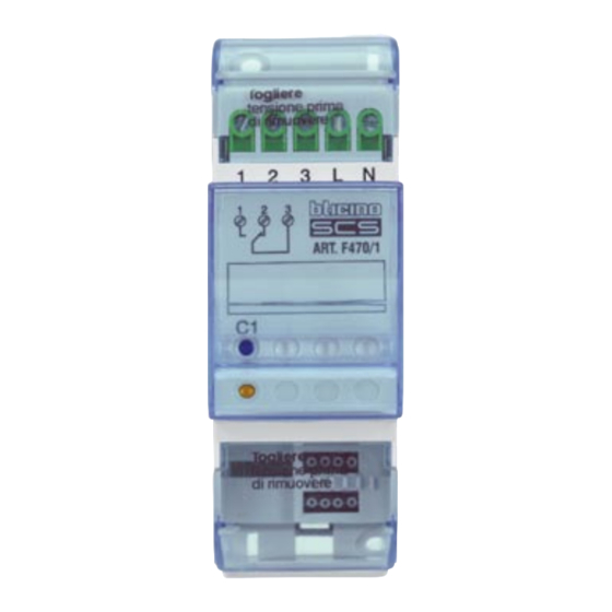BTICINO F470/1 INSTRUCTIONS FOR USE Pdf Download ManualsLib