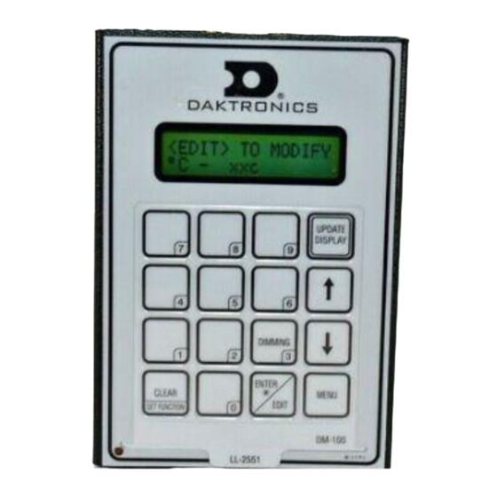 DAKTRONICS DM100 GEN III QUICK MANUAL Pdf Download ManualsLib