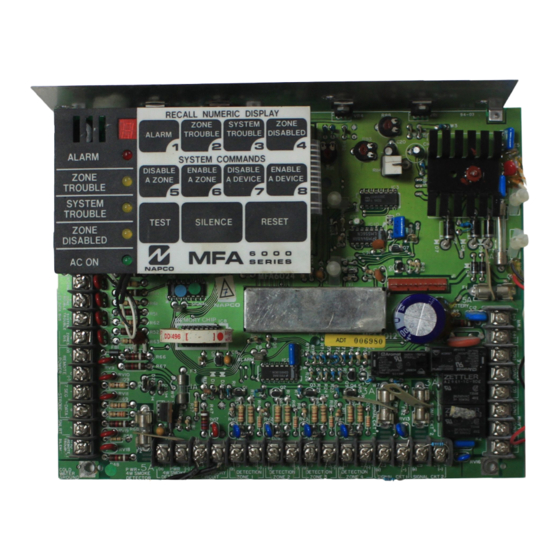 NAPCO MFA6000 Series Operating And Installation Instructions