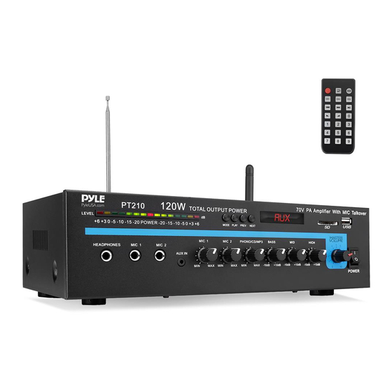 Pyle PT210 User Manual
