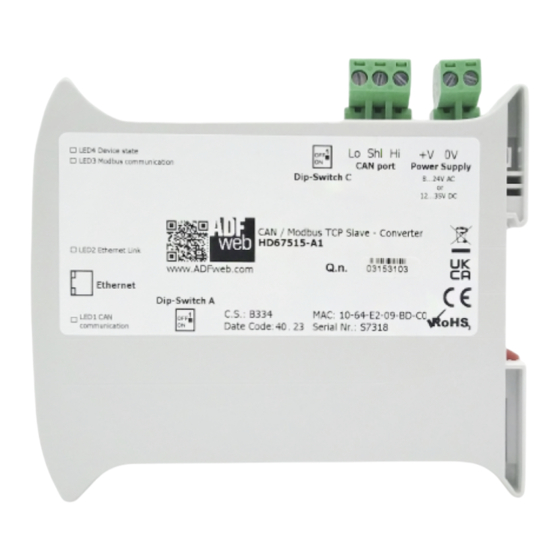 ADF Web HD67515-A1 User Manual