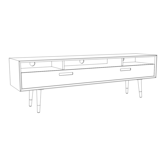 tikamoon Magda 50's Mahogany TV Stand 180 MAG5-3 Assembly, Use, Maintenance Manual