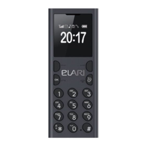 User Manuals: Elari NanoPhone C Series GSM Phone