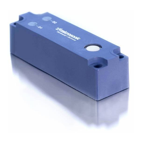 Microsonic Ics Series Instruction Manual