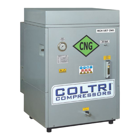 Coltri Compressors MCH-3 CNG Use And Maintenance Manual