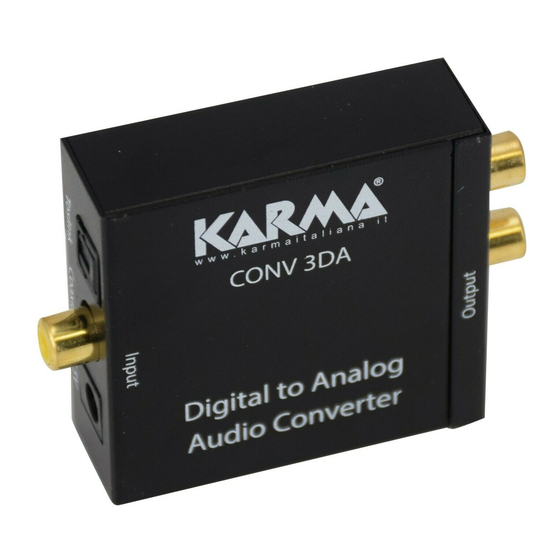 Karma CONV 3DA Instruction Manual