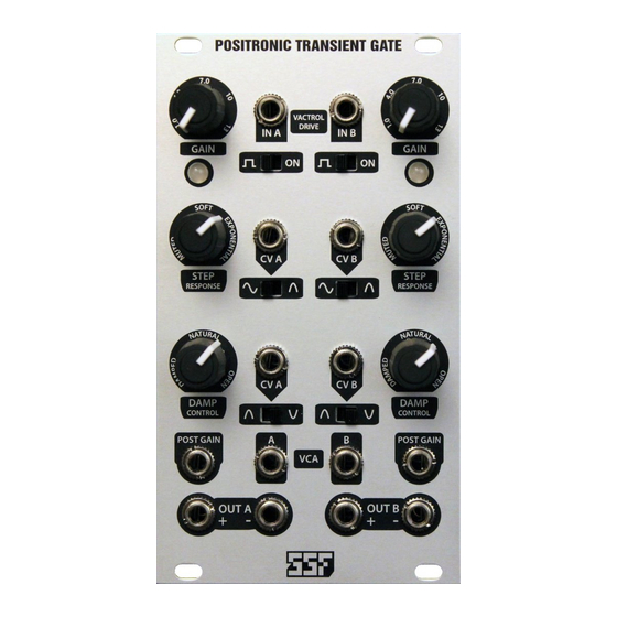 SSF POSITRONIC TRANSIENT GATE Manuals