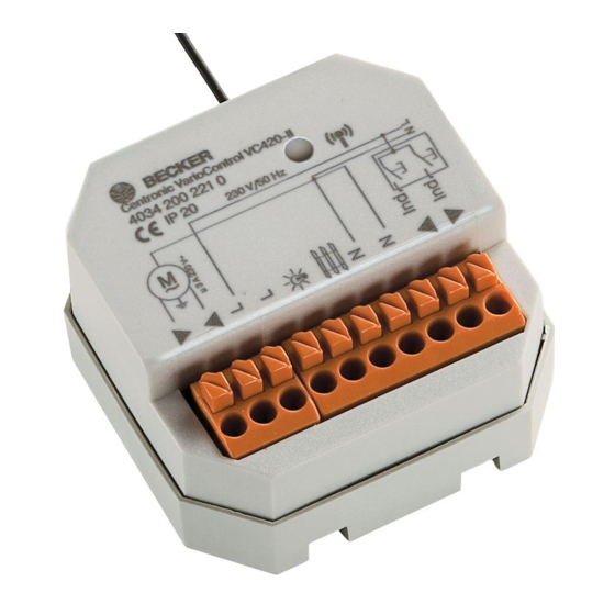 Becker Centronic VarioControl VC420-II Assembly And Operating Instructions Manual