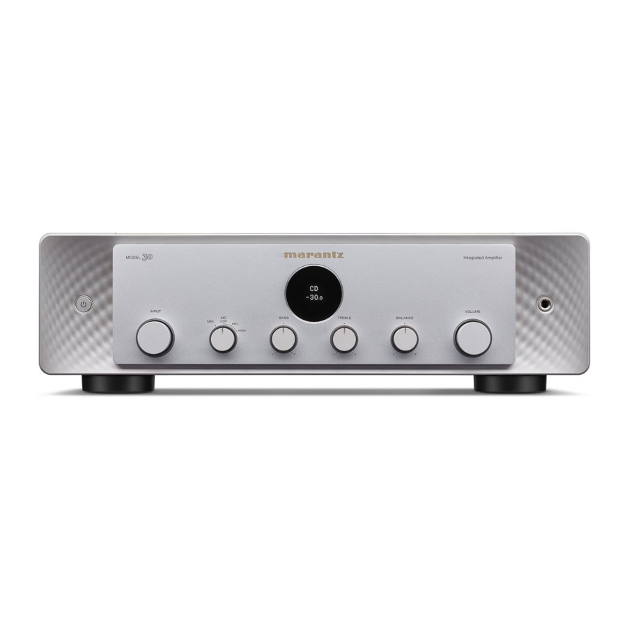 Marantz MODEL 30 - Integrated Amplifier Manual