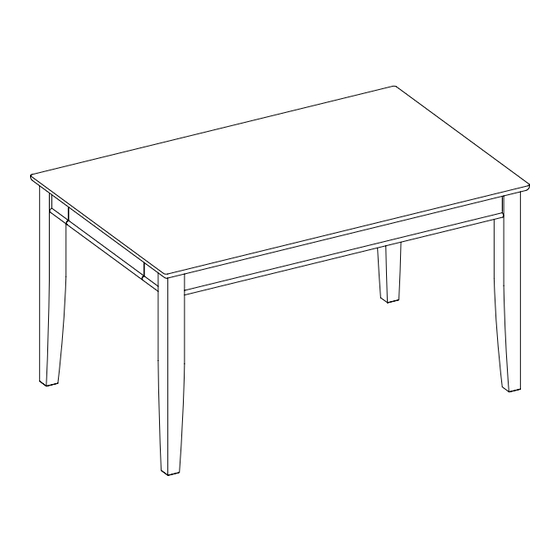 Whalen Homestead Dining Table HSTDT Assembly Instructions Manual