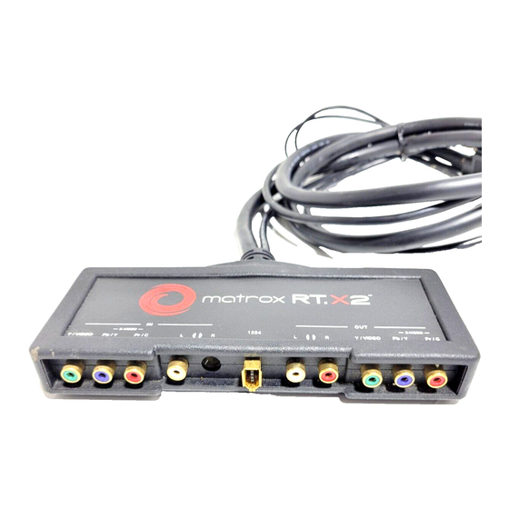 Matrox  RT.X2 User Manual