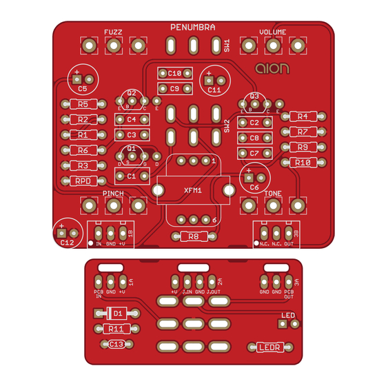 Aion Electronics PENUMBRA BASS FUZZ Manual