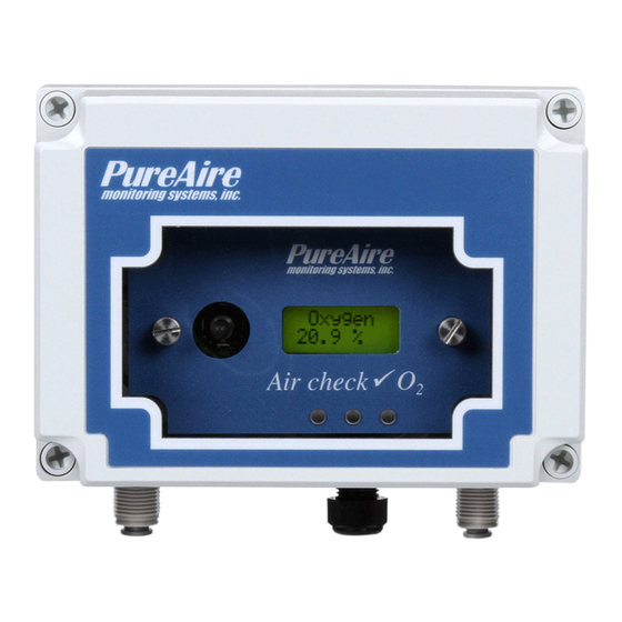 PureAire Air check O2 Instruction Manual