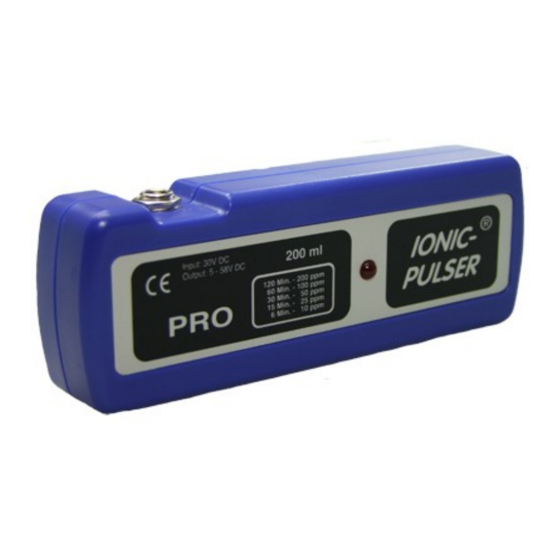 Medionic IONIC-PULSER PRO Manual