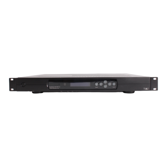 Triad RackAmp DSP v2 Quick Start Manual