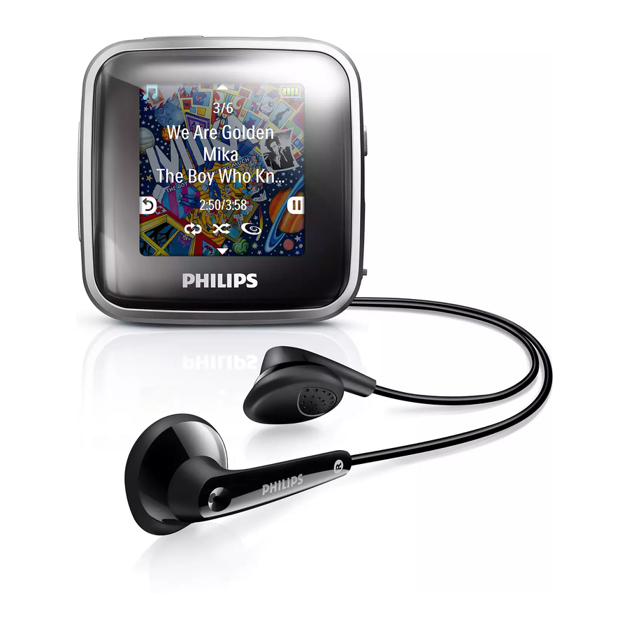 Philips SA2SPK04S/02 Manual